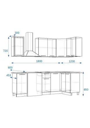 РоялВуд Голубой Прованс - 6 (1200х1800 мм)